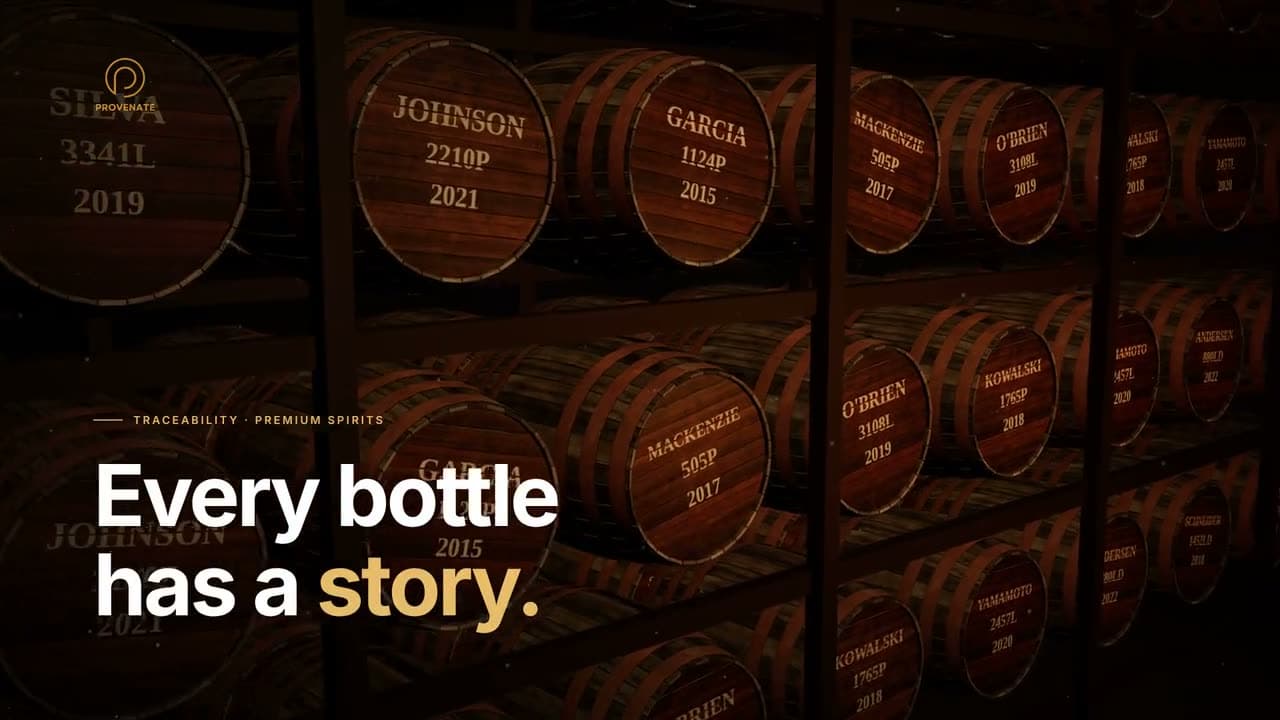 Provenate overview film: QR-code bottle stories and live consumer scans